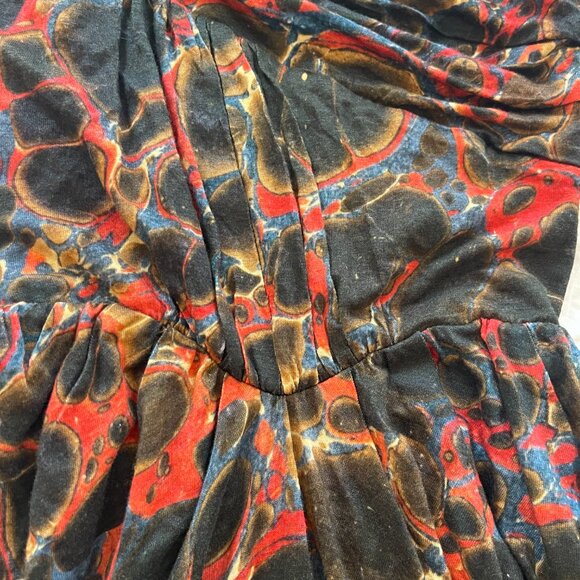 Isabel Marant Marble-Print Linen & Silk Jersey Dress - Size XS / US 2 / FR 36 - Picture 7 of 11